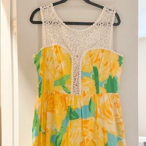 Lilly Pulitzer “First Impressions” Yellow Reagan Dress